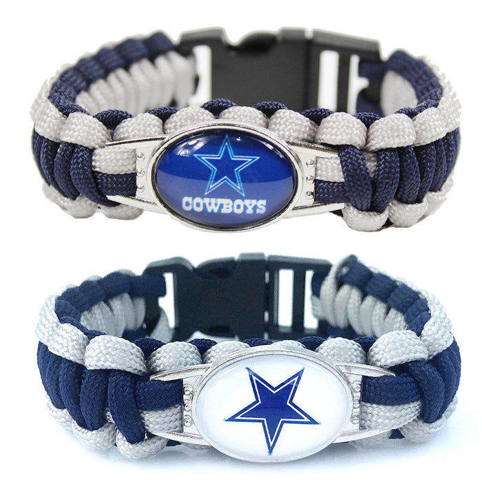 Wholesale rugby team rope woven bracelet