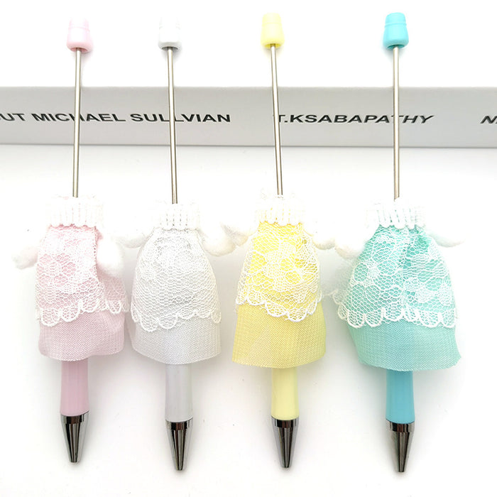 Wholesale Lace Cartoon Plastic Bead Pen JDC-PN-GanCai003