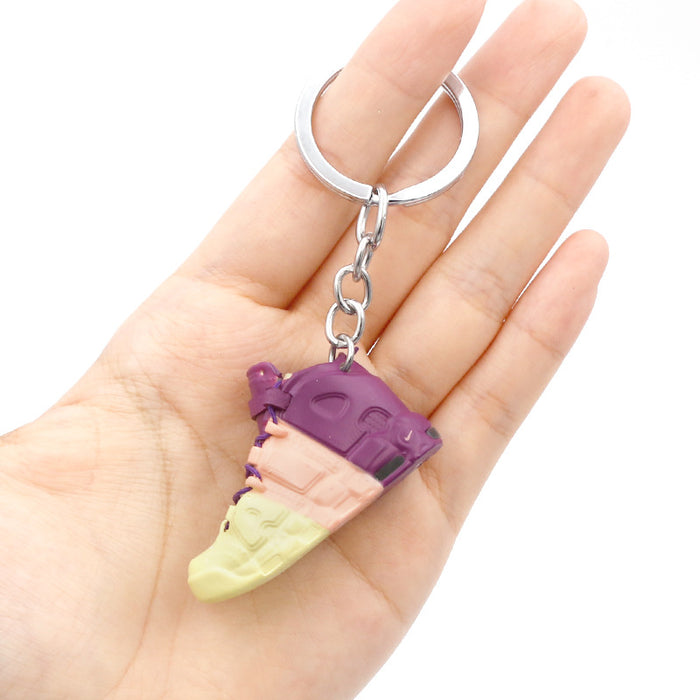 Wholesale PVC Basketball Shoe Model Keychain JDC-KC-QLPing010
