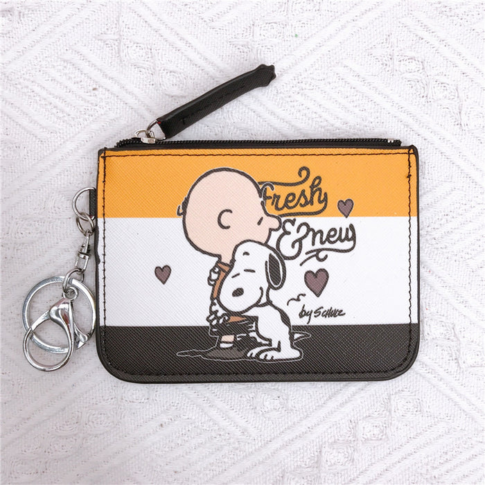 Wholesale Student Cartoon Leather Wallet with Keychain