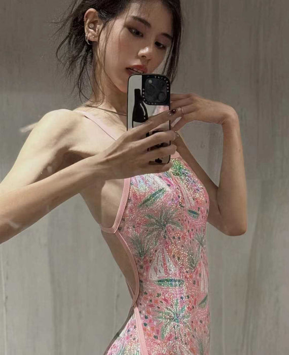 Wholesale Temperament professional racing training swimming pool jumpsuit