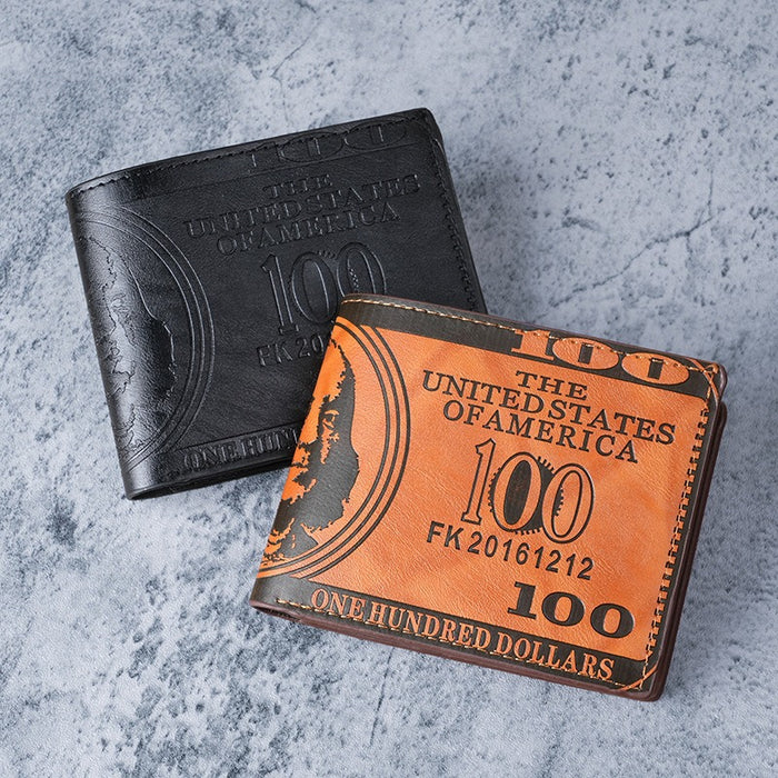 Wholesale Stylish Urban Simplicity Letter Pattern Men' s Bi-Fold Wallet PU Leather Fashion Accessory