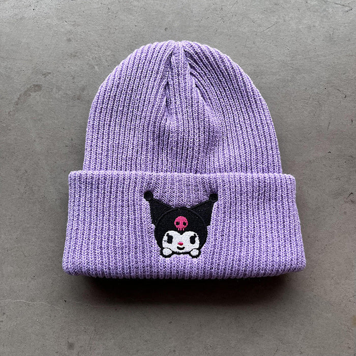 Wholesale Cute Kitten Embroidery Acrylic Knitted Beanie JDC-FH-Kamie009