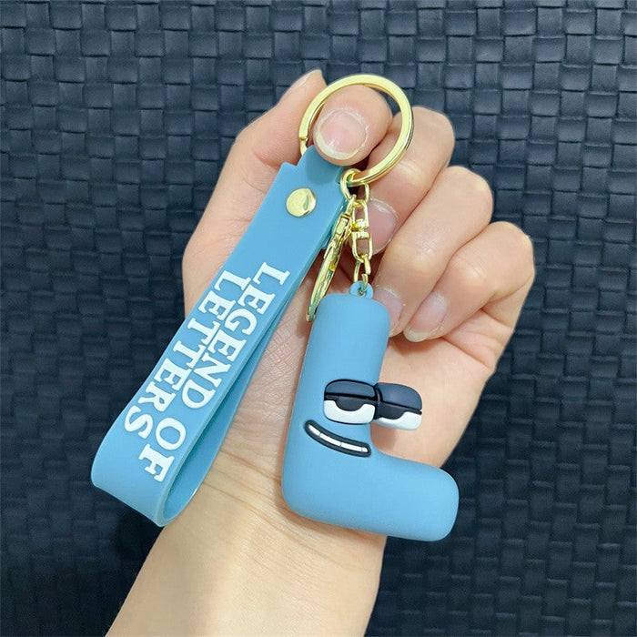 Wholesale PVC Alphabet Keychain JDC-KC-JBao002