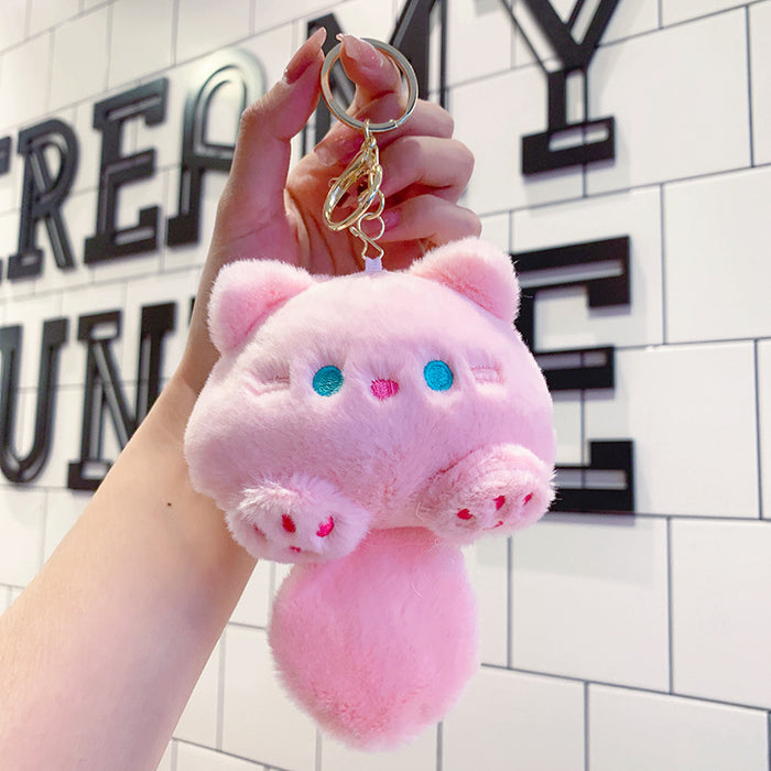 Wholesale Cute plush cat couple doll pendant small doll keychain schoolbag key chain ornaments backpack