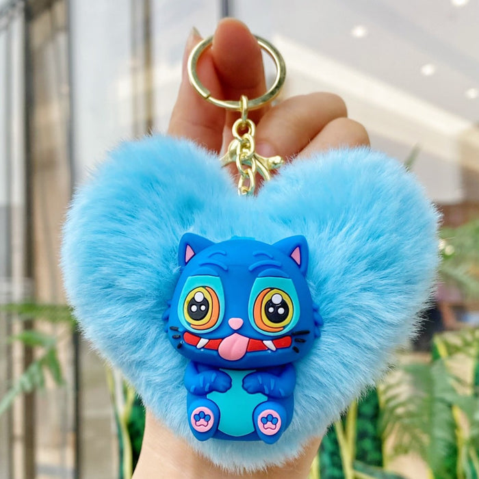 Wholesale Pom Pom Keychain K-Pop Pendant Anime Stuffed Pendant