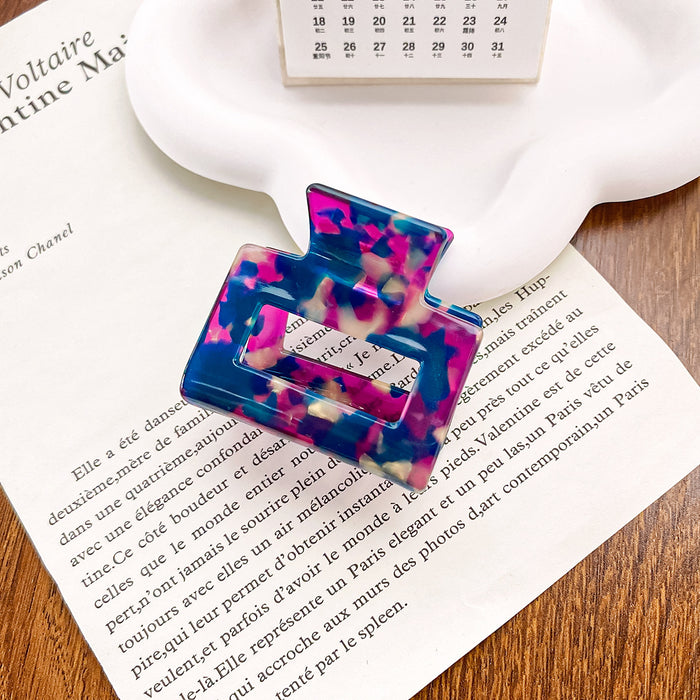 Wholesale Handmade Acetate Medium Hair Claw Square Design for Women Everyday Styling