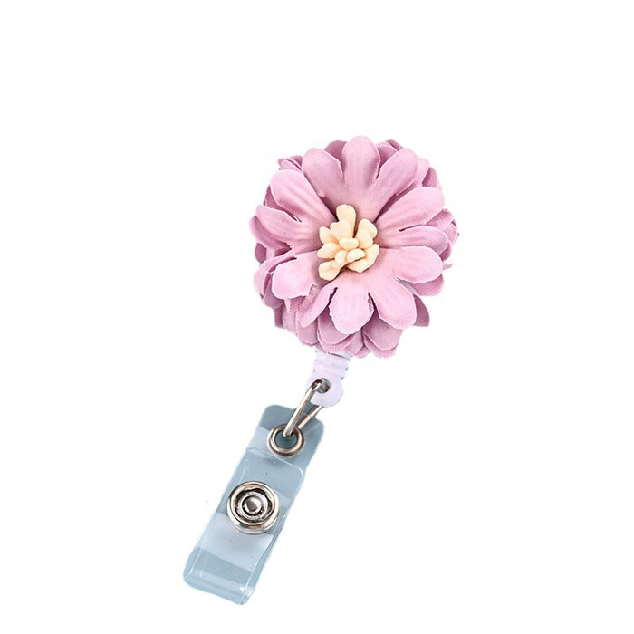 Wholesale Fabric Flower Retractable Keychain JDC-KC-ChangQi007