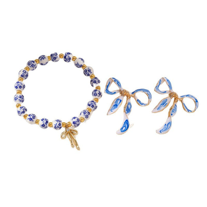 Wholesale Chinese Vintage Bow Earrings Fashion Jewelry Accessory