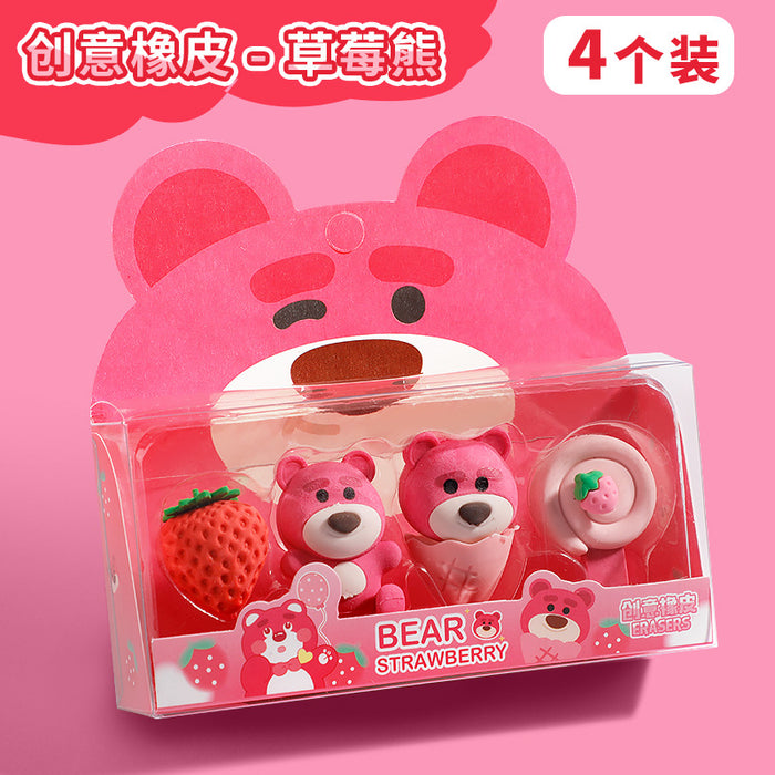 Wholesale Stylish Doll Erasers 3D TPR Creative Spliceable Gift for Students