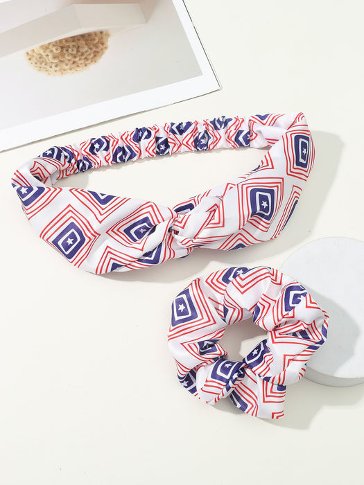 Wholesale Independence Day Fabric Scrunchie Set JDC-HD-ZheZ010