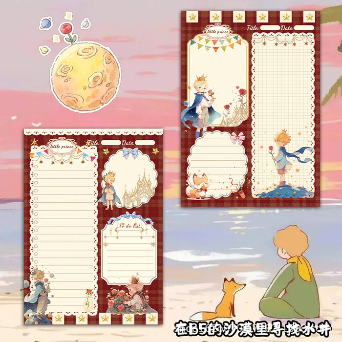 Wholesale B5 Cartoon Little Prince Notepad - Cute Tearable Draft Paper for Students Trendy Stationery