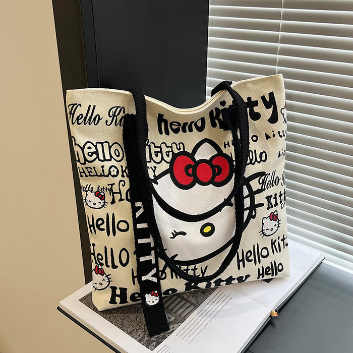 Wholesale Cartoon Canvas Bag Fashion Bag  Handbag Cute Commuter All-match Shoulder Large Capacity Tote