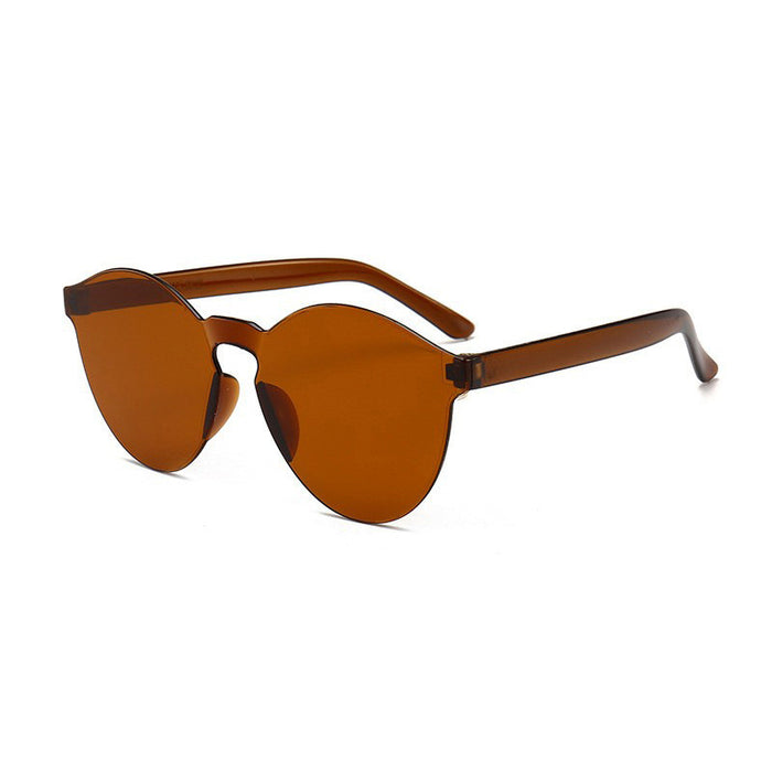 Wholesale Glasses Fashion Sunglasses Transparent Integrated Frameless Sunglasses