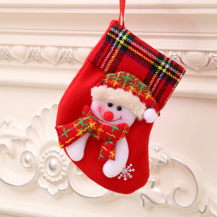 Wholesale Christmas Stockings Christmas Gift Bag Christmas Small Stockings Pendant Christmas Tree Hanging Ornament Bag