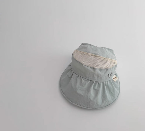 Wholesale Hat, empty top hat, children's thin design, quick drying, breathable large eave sun hat, sun protection hat, sun hat