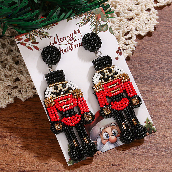 Wholesale Christmas Series Deer Boots Earrings