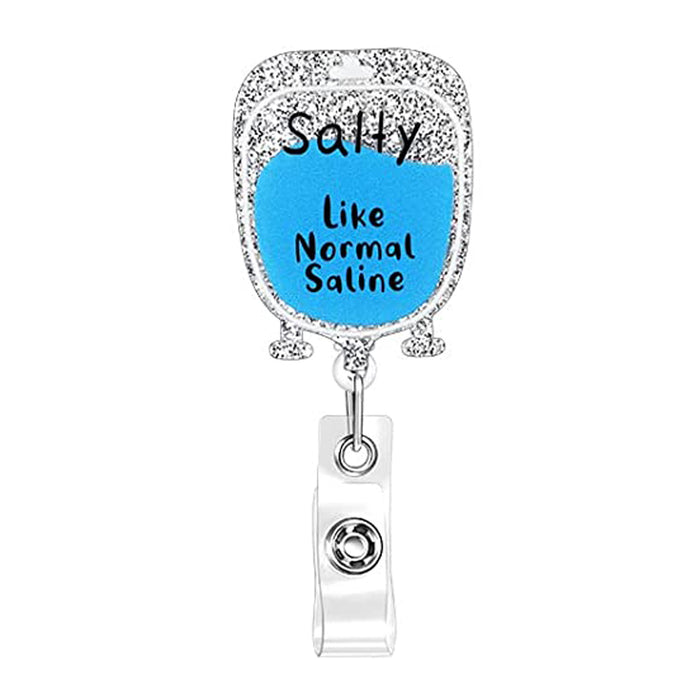 Wholesale Glitter Acrylic Doctor Nurse Rainbow Retractable Keychain JDC-KC-QiDing007