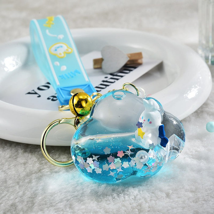 Wholesale Cloud and Sand Pendant Moon Rabbit Keychain