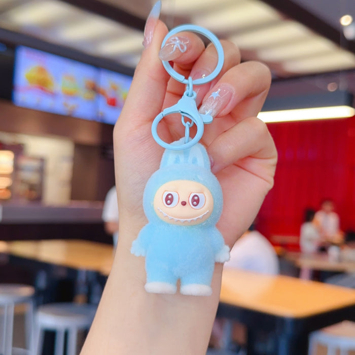 Wholesale 3D flocked cute cartoon keychain