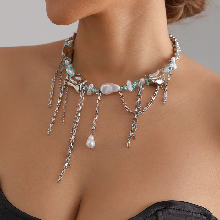 Wholesale Special-Shaped Beaded Splicing Necklace