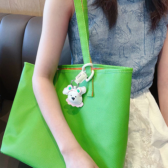 Wholesale PU Leather Dog Cartoon Keychain Pendant Car Keyring Accessory Boutique Gift