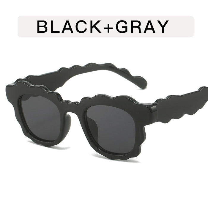 Wholesale Wave sunglasses, cloud personality runway sunglasses, fashionable and versatile sunglasses