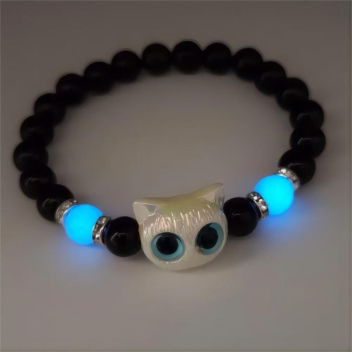 Wholesale Luminous Cat Bracelet Woven Handmade Necklace Girlfriend Bracelet