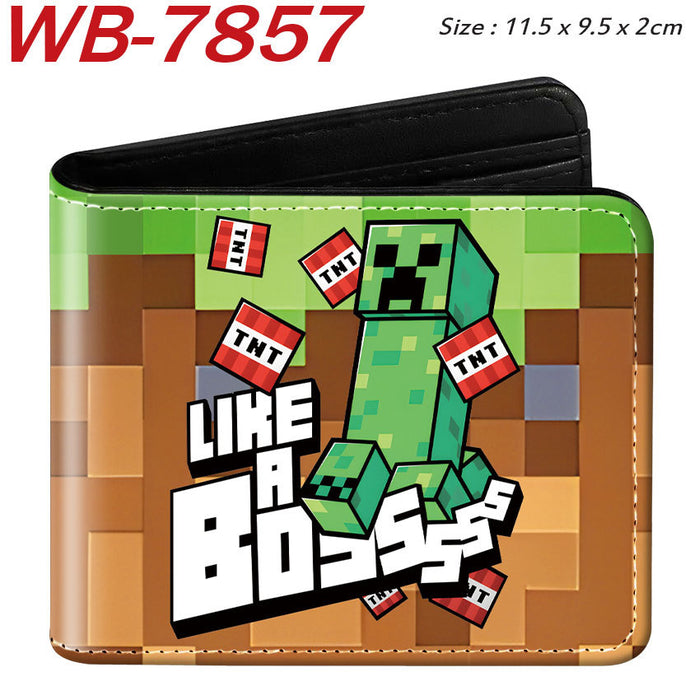 Wholesale PU Leather Large Capacity Short Folding Wallet HD Anime Print Coin Purse For Students Trendy Gift