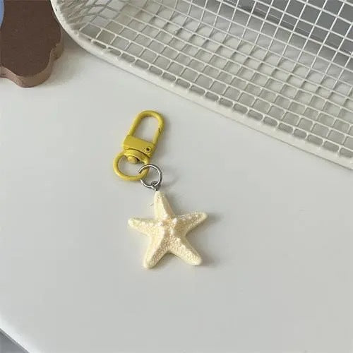 Wholesale Cute 3D Starfish Keychain Cartoon Bag Charm Gift Summer Accessory