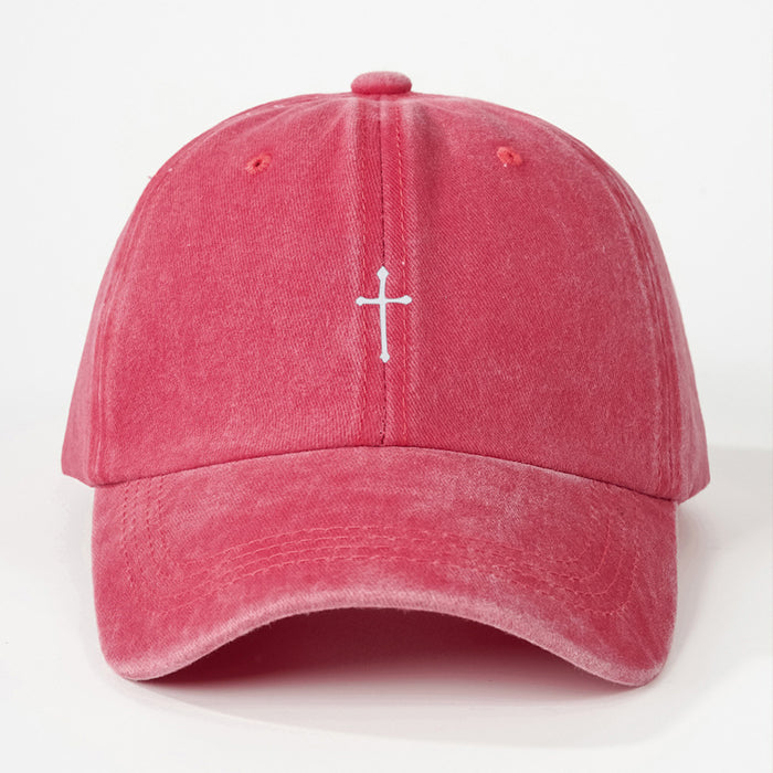 Wholesale Summer Fashion Personality Fashion Versatile Printing Cross Washed Baseball Cap Men's and Women's Duckbill Cap JDC-FH-TQ005