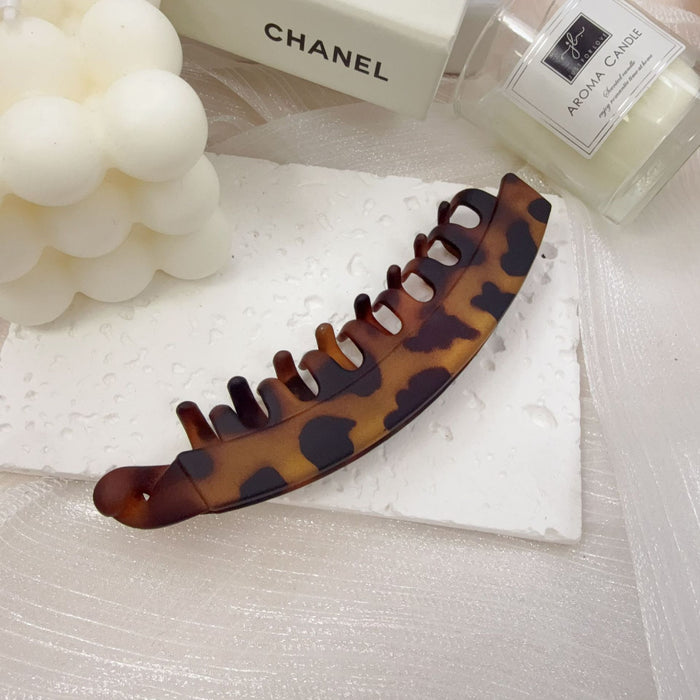 Wholesale Leopard Banana Hairpin Women's l Clip Elegant Back of Head Clip Headwear