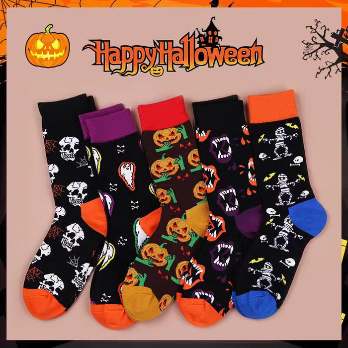 Wholesale  pumpkin socks cross-border Amazon men and women couple socks long socks