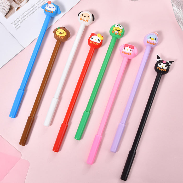 Wholesale full series push gel pen multi-color pen Journal pen carbon water pen black pen ten-color pen