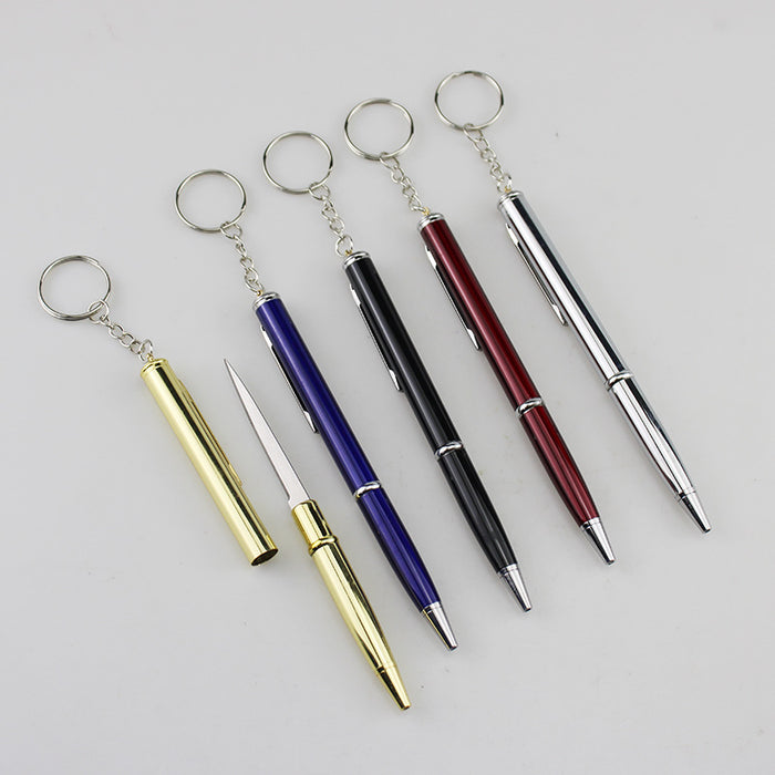 Wholesale Writing Dual Function Pen Portable Metal Keychain JDC-KC-ZY016