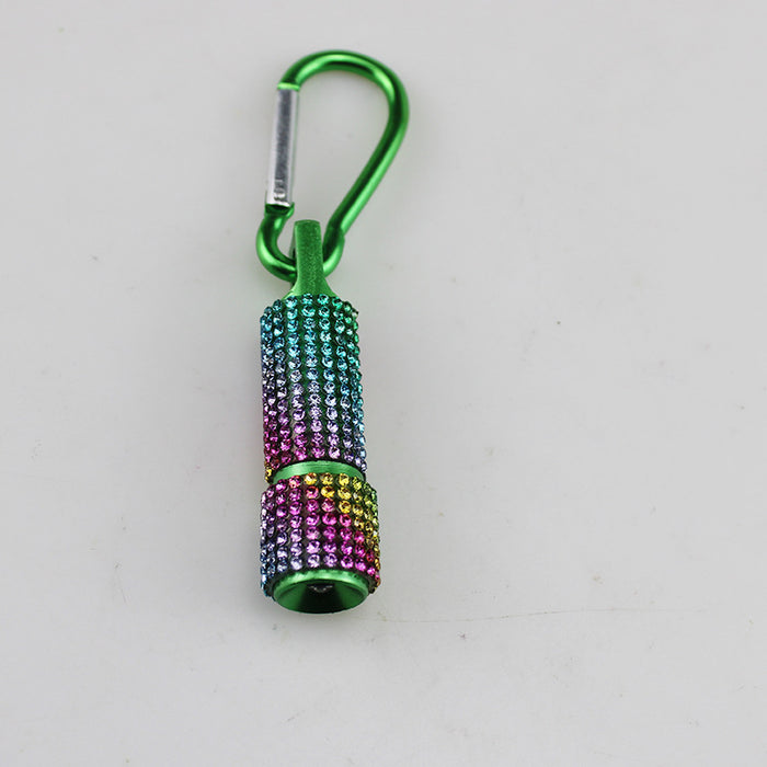 Wholesale Trendy Crystal Studded LED Flashlight White Fashion Accessory Gift