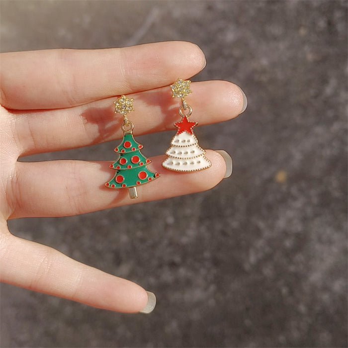 Wholesale Christmas tree-shaped star earrings