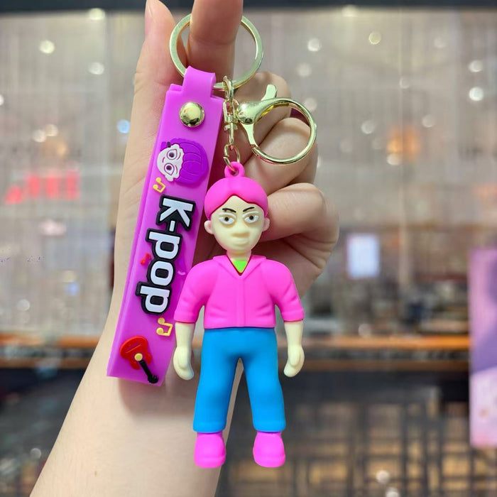 Wholesale KPOP  small PVC pendant keychain