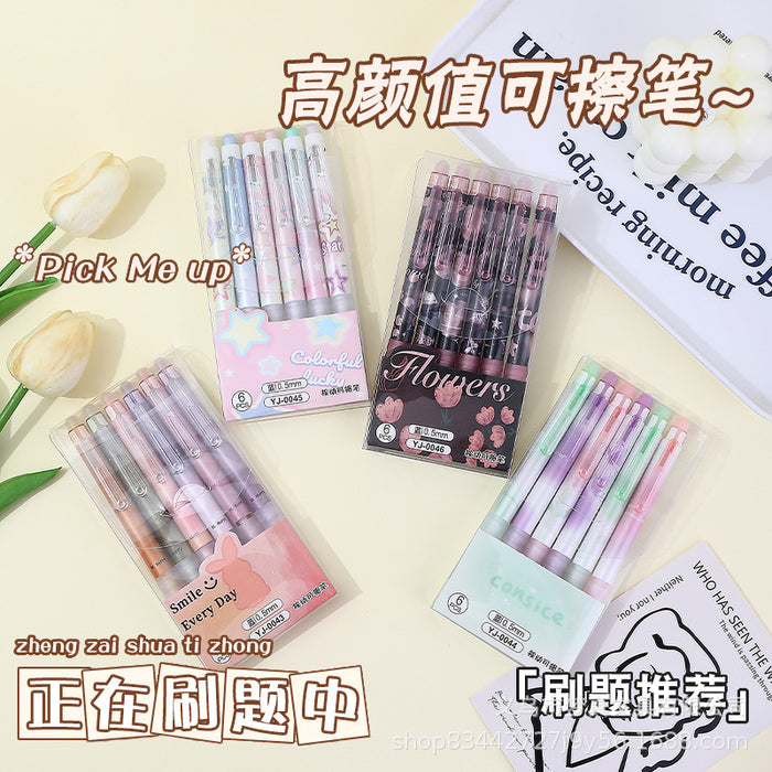 Wholesale Erasable pen crystal blue push-to-erasable gel pen easy to wipe clean without leaving any marks