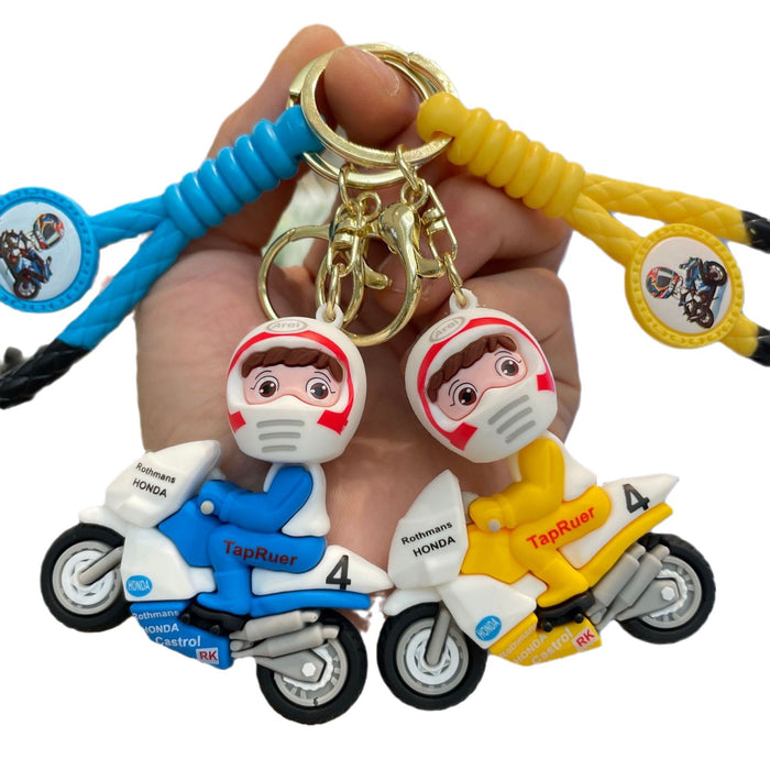 Wholesale Creative and Cool Motorcycle Keychain Bag Pendant Cute Doll Couple Keychain