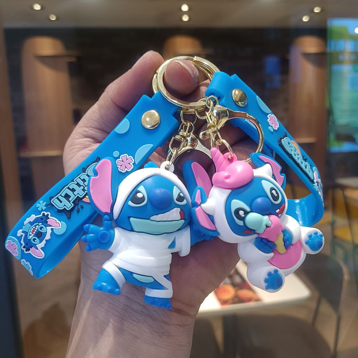 Wholesale Cartoon keychain figurine costume pendant student backpack keychain claw machine small gift