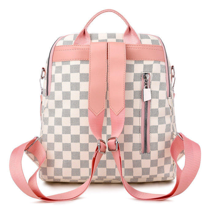 Wholesale PU Plaid Backpack JDC-BP-ChunY002