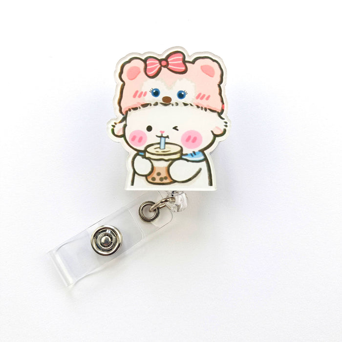 Wholesale Acrylic Dog Retractable Keychain JDC-KC-GuXi007