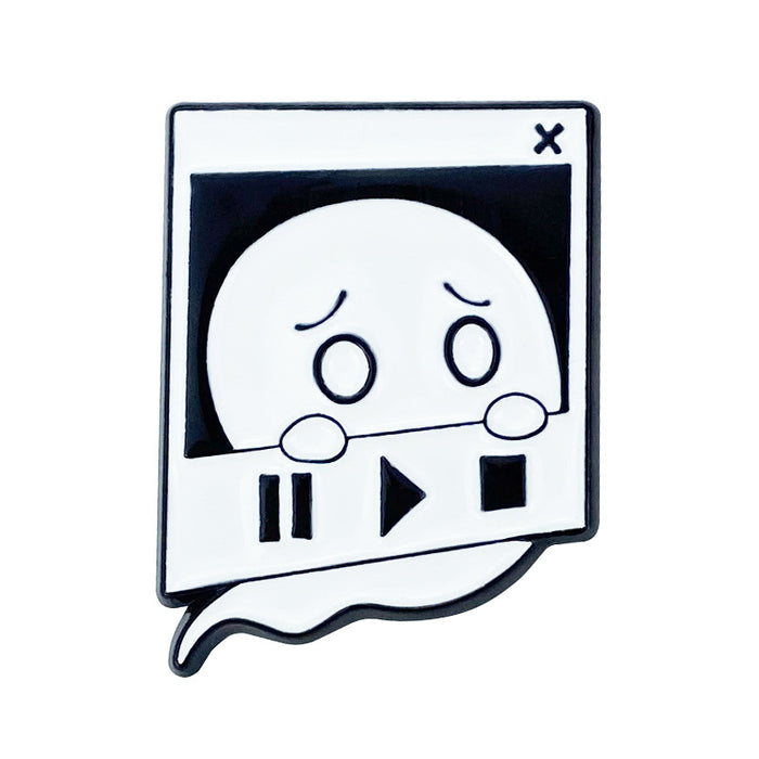Wholesale Cartoon Ghost Series Painted Alloy Brooch Speaker Headphones Luggage Badge Cute Sweet Cool Style MOQ≥2