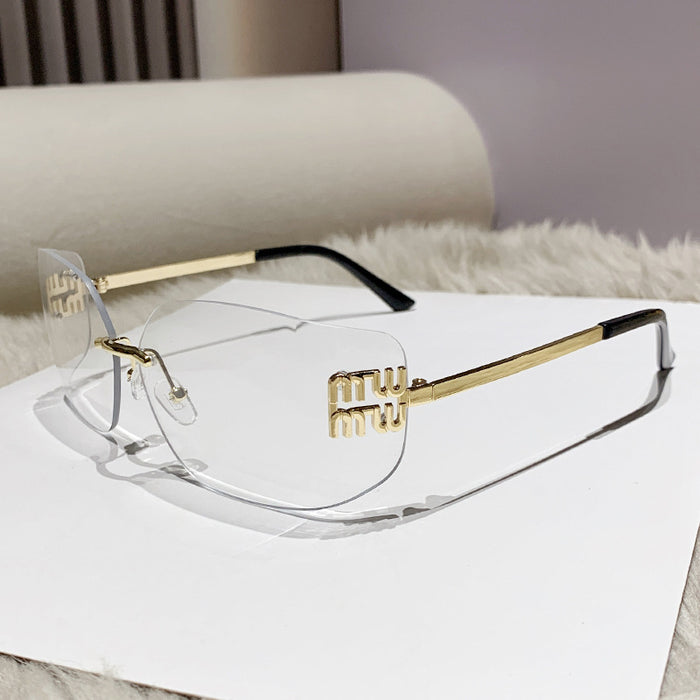 Wholesale Frameless high-end sunglasses, new retro sunglasses, sunglasses