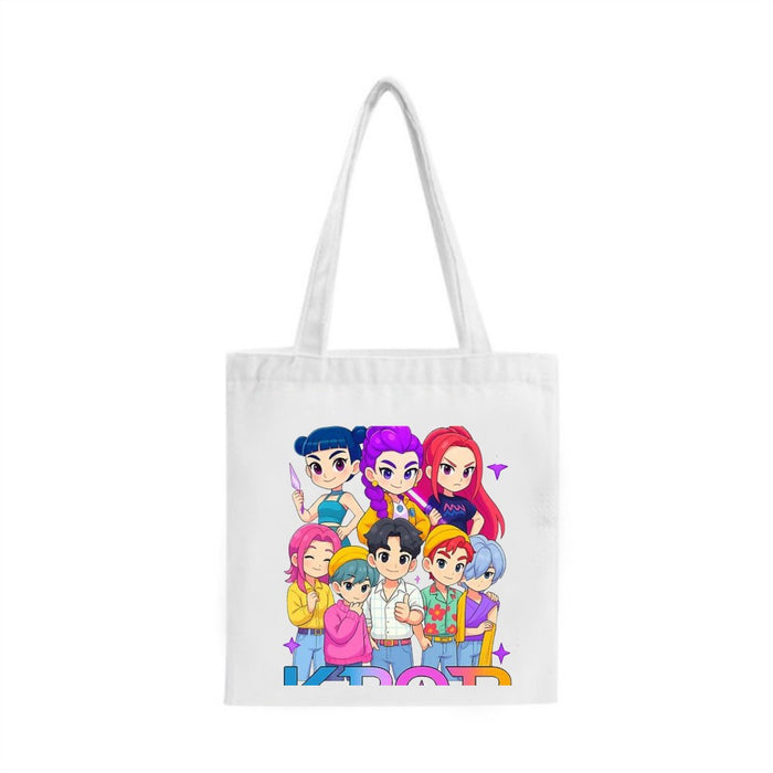 Wholesale KPOP cartoon character printed canvas shoulder bag