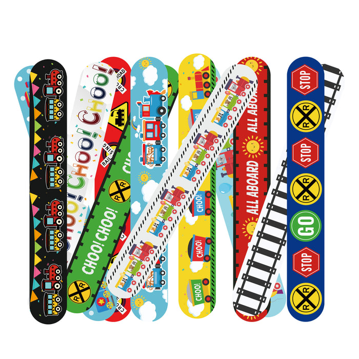 Wholesale 12pcs/set Cartoon Train Papa Ring Bracelet Children's Toy Party