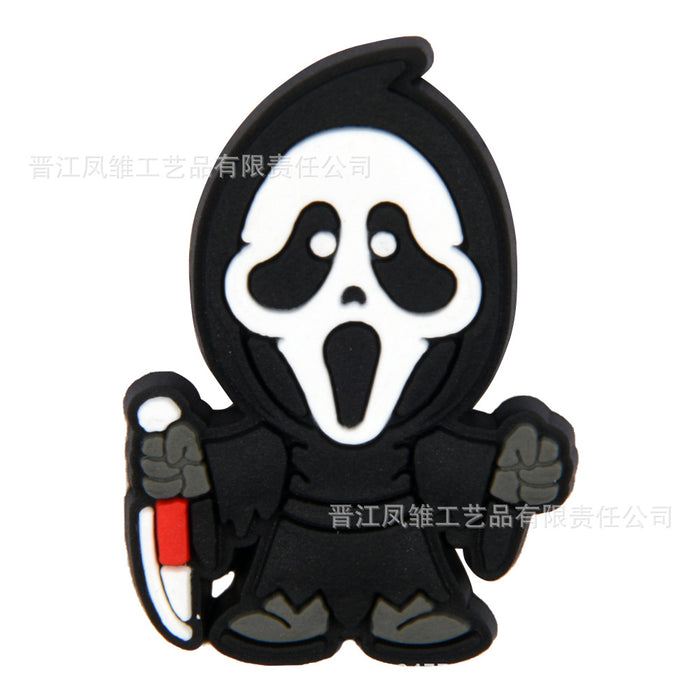Wholesale 50pcs Horror Tarot  Series Shoes Charms Accessories Slippers Accessories Patch Decorative Shoe Buckle