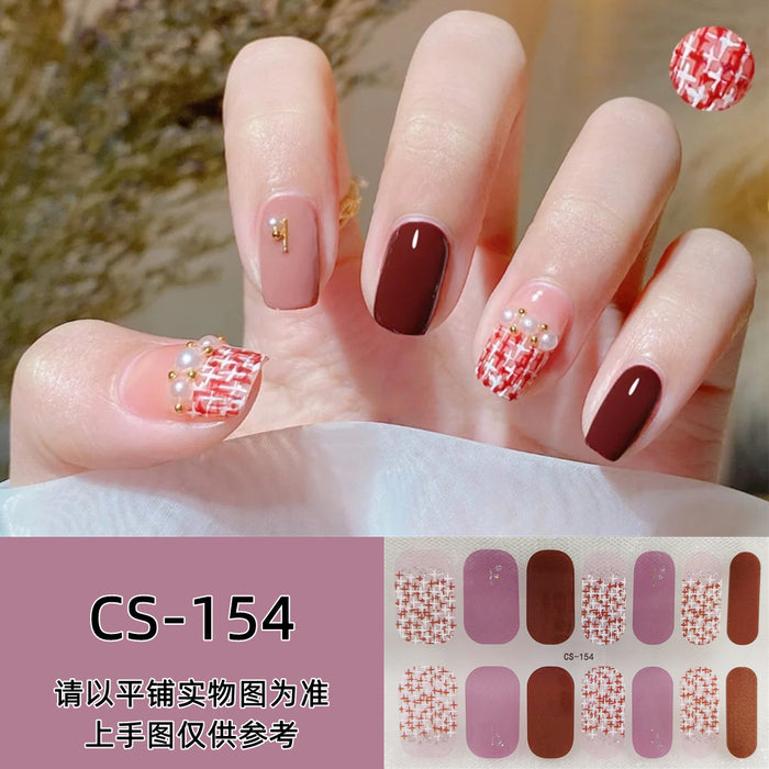 Wholesale No-bake Gel Waterproof Long-lasting 3D Nail Stickers JDC-NS-ARS004