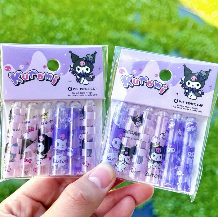 Wholesale 6pcs/set Cute Transparent Pencil Cap Protectors